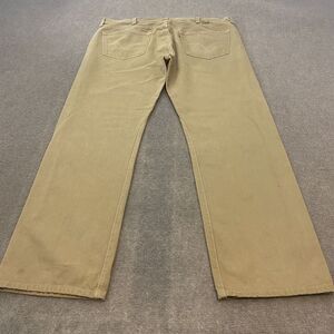 vtg Levis 501 Men's Size 40x32 Brown Tan‎ Straight Distressed Button Fly Jeans